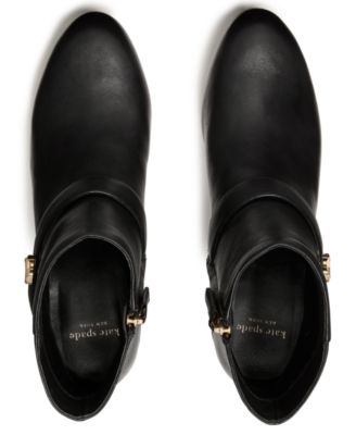 Women's Spade Flower Block Heel Ankle Booties