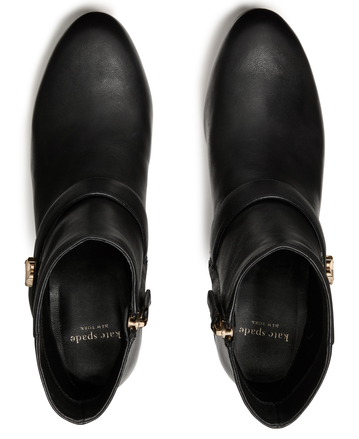 Kate Spade Women's Decorative Flower Block Heel Ankle Booties In Black