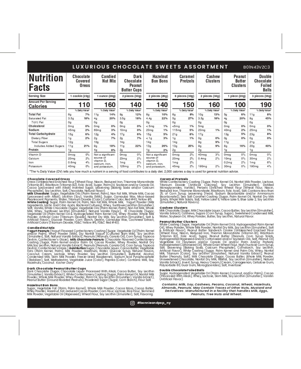 Bonnie & Pop Holiday Copper Gift Tin, 7 Sections In Transparent