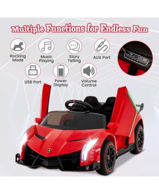 Licensed Lamborghini 4WD Kids Ride-on Sports Car 12V Battery Powered 2.4G Remote