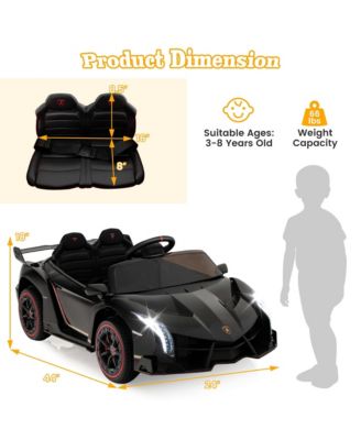 Licensed Lamborghini 4WD Kids Ride-on Sports Car 12V Battery Powered 2.4G Remote