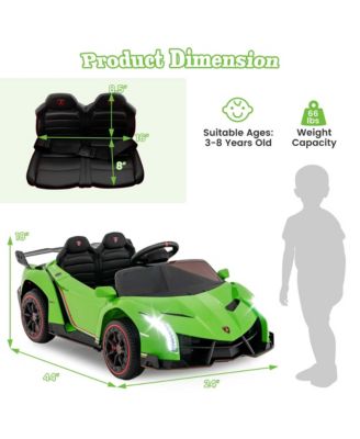 Licensed Lamborghini 4WD Kids Ride-on Sports Car 12V Battery Powered 2.4G Remote