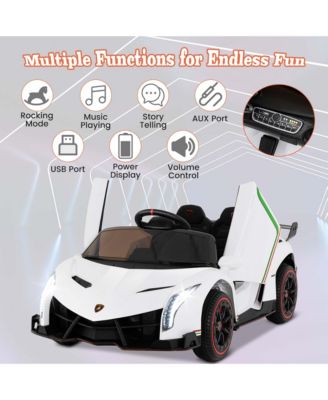 Licensed Lamborghini 4WD Kids Ride-on Sports Car 12V Battery Powered 2.4G Remote