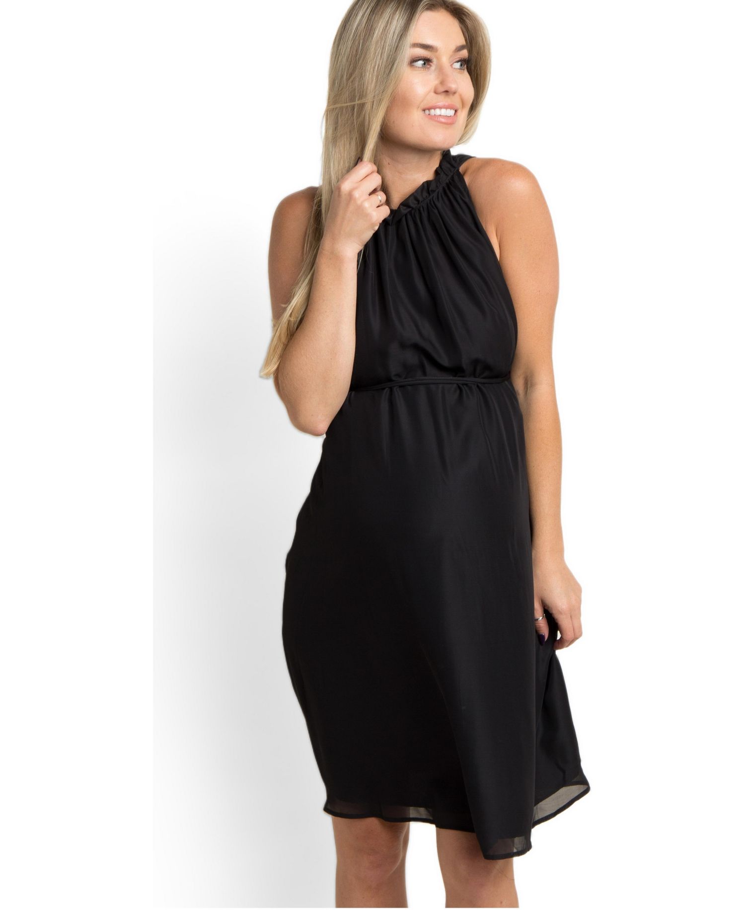 Women's Chiffon High Neck Dress