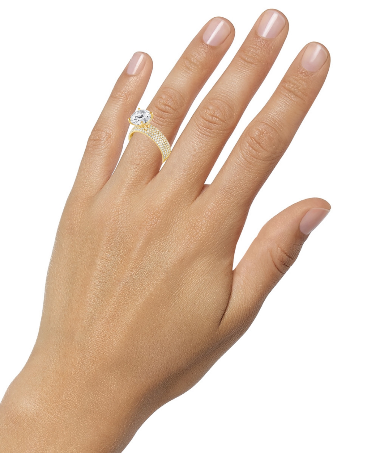 Badgley Mischka Bagley Mischka Certified Lab Grown Diamond Engagement Ring (3-3/4 Ct. T.w.) In 14k Gold In Gold