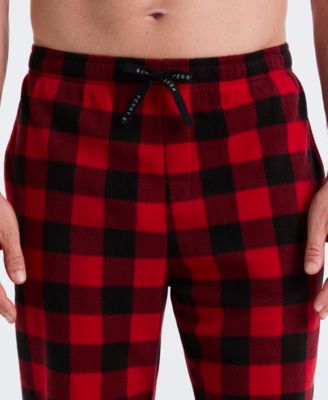 Men's Fleece Buffalo Plaid Print Sleep Pants
