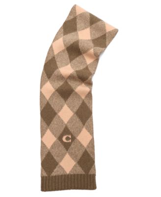 Women's Argyle Knit Muffler Scarf