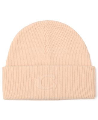 Coach Y2K Cream Logo Beanie Cap COACH® Outlet | Signature Knit Beanie main image 3