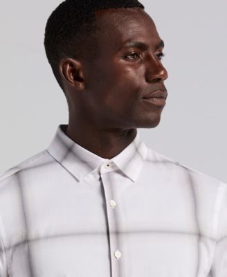 Men's Long Sleeve Ombre Plaid Shirt