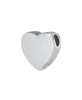 Sterling Silver .925 Cremation Heart 5/8 inch Pendant with 18 inch Necklace