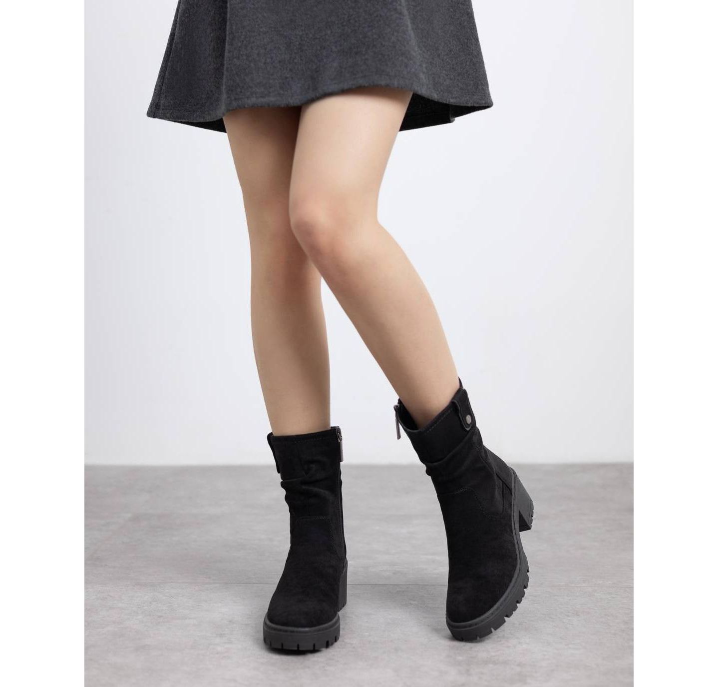 Женские ботинки XTI Suede Ankle Booties Refresh Collection, цвет: Чёрный — фото 5
