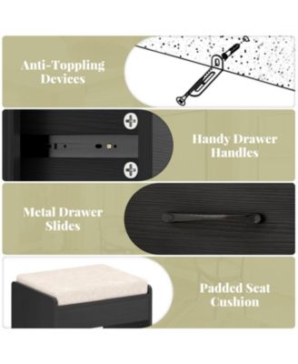 Makeup Vanity Desk Dressing Table and Stool Set with Mirror and Lights