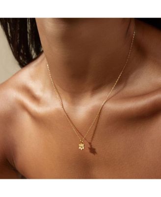 Guiding Faith White Topaz Star of David Necklace