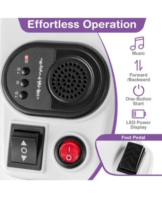 12V Kids Ride on Unicorn Toy with Training Wheels Music One-button Start Horse Toy