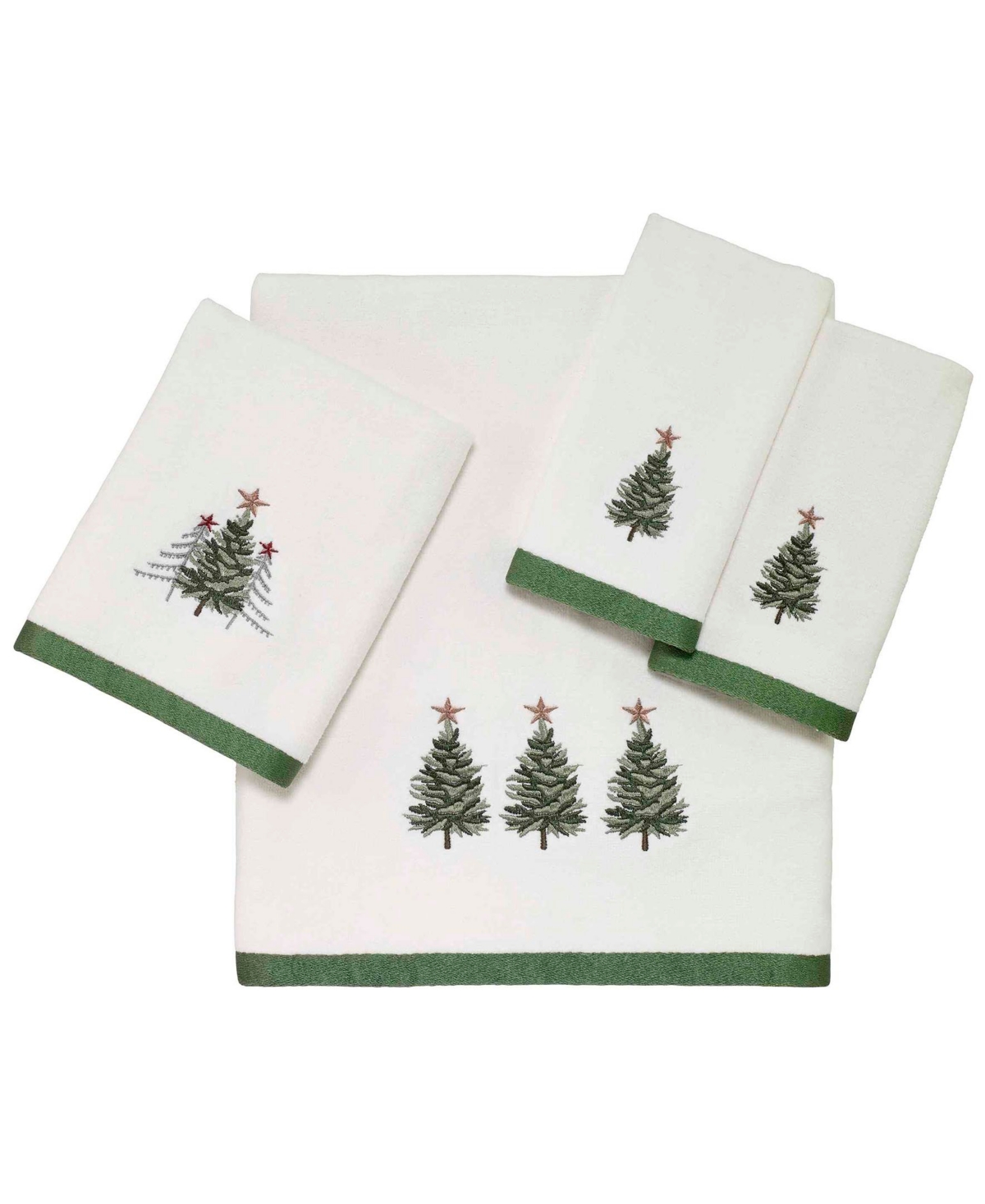 Avanti Trees Cotton 2-pc. Bath Towel Set, 50" X 27" In Green