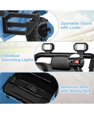 12V Kids Ride on Truck Car with Remote Control Threaded Wheels and 3 Speeds