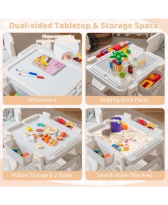 Convertible Baby Tall Chair 2-Tier Food Tray Feeding Chair for 18+ Month Olds