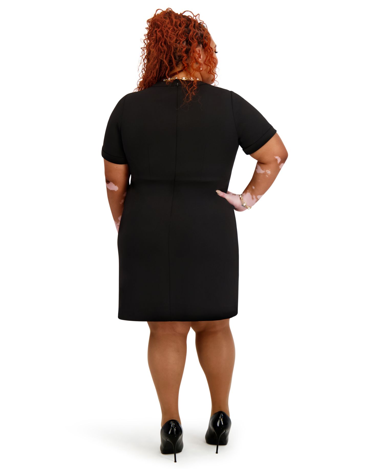 Women's Short Sleeve Crewneck Dress