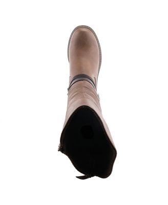 Mangie Tall  Boot with Extended Calf Zipper and Shock-Absorbing Sole