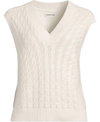 Women's Drifter Modern Cable V Neck Vest Sweater
