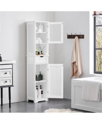 67" 1-Pc. Freestanding Storage Cabinet with Glass Door