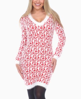 Women's Fuzzy Knit Sweater Dress