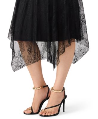 Women's Silas Mock Neck Mesh Midi Dress