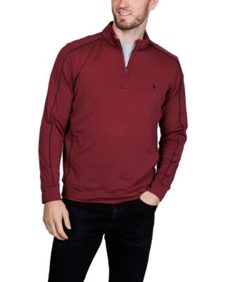 Men's Textured Knit Performance Quarter Zip