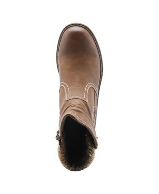 Wibea Slouch Shaft Water-Resistant Booties with Sweater Cuff & Shock-Absorbing Sole