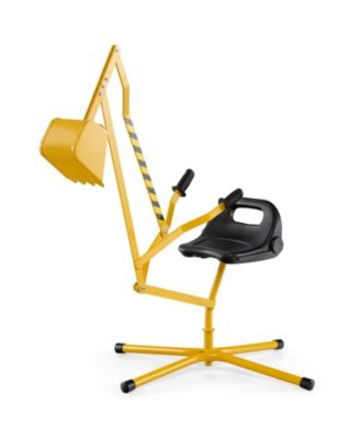 Kids Ride on Sand Digger w/ 360&deg; Rotatable Seat Flexible Shovel for Dirt Snow