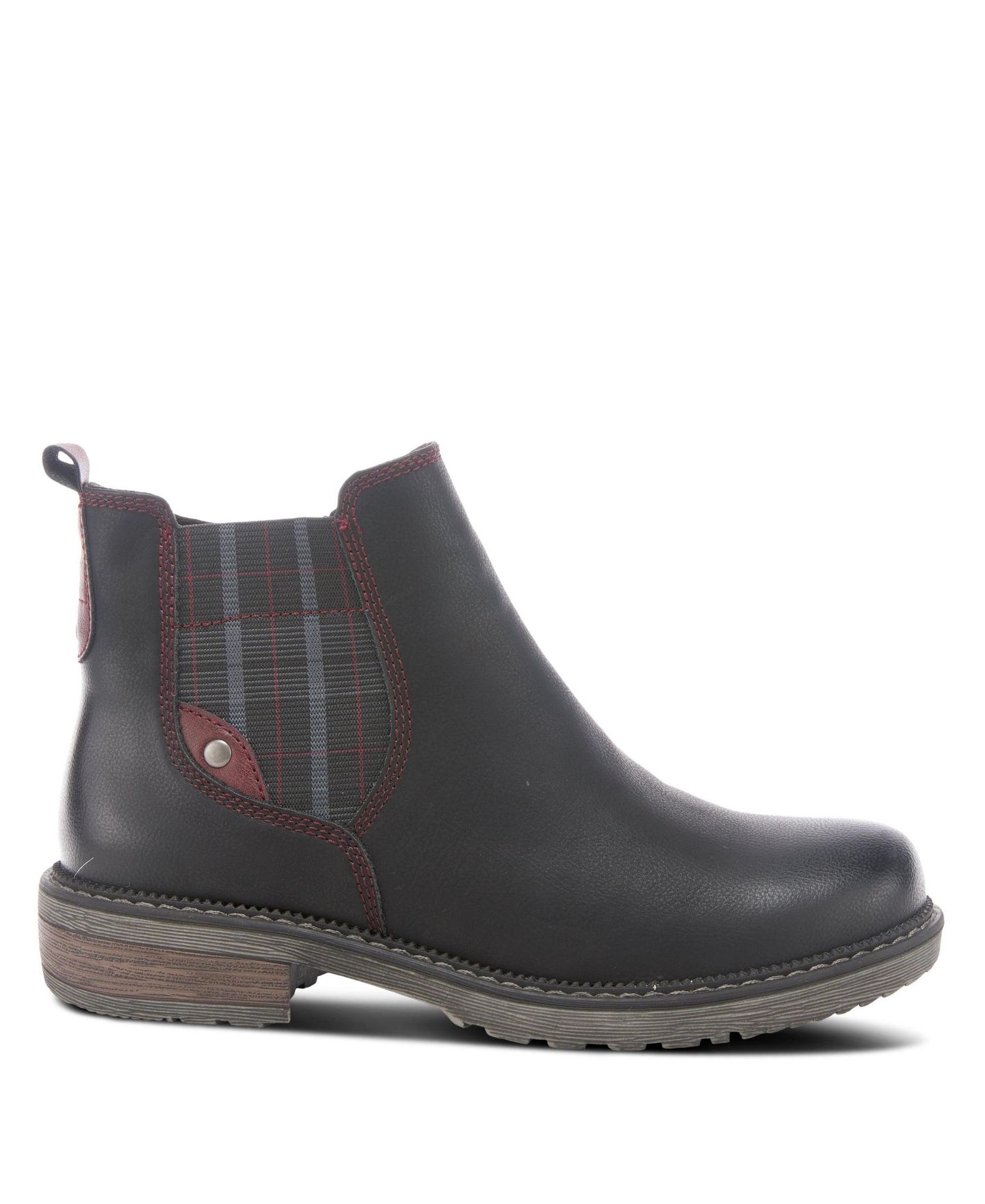 Женские ботинки Spring Step Nonia Bootie with Plaid Elastic Strap, цвет: Чёрный — фото 5
