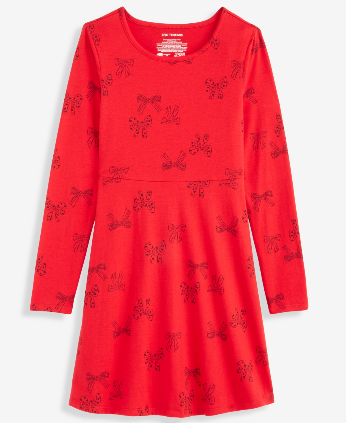 Epic Threads Girls 5-20 Bow Print Dress, Macy's Exclusive