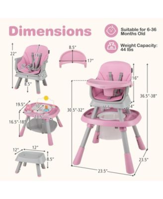16-in-1 Baby High Chair w/ Activity Center Booster Seat Building Block Table