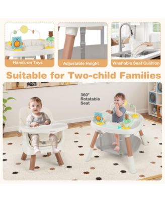 16-in-1 Baby High Chair w/ Activity Center Booster Seat Building Block Table