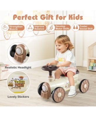Ride on Toy with Steering Wheel and Train Whistle Sound Button