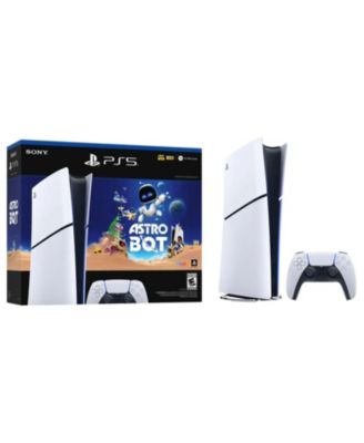 PlayStation 5 Astro Bot Slim Digital Bundle with Disc Drive, Pulse Elite Headset, Extra Controller, PlayStation Portal, MightySkins Game Collecti