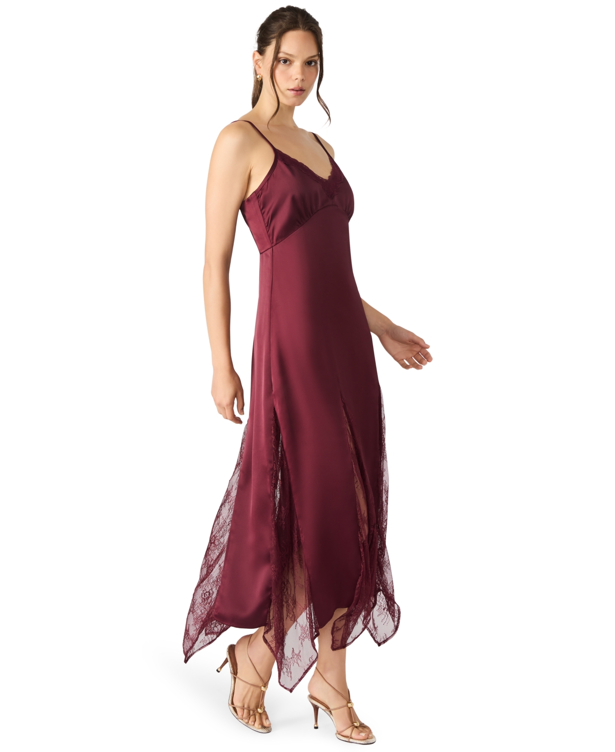 Steve Madden Women's Delia Sleeveless Midi Dress In Burgundy