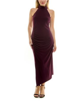 Taylor - Women's Mock-Neck Sleeveless Asymmetrical-Hem Dress