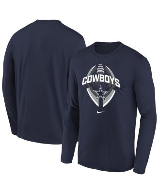 Nike - Big Boys and Girls Navy Dallas Cowboys Primetime Legend Icon&nbsp;Long Sleeve Performance T-shirt