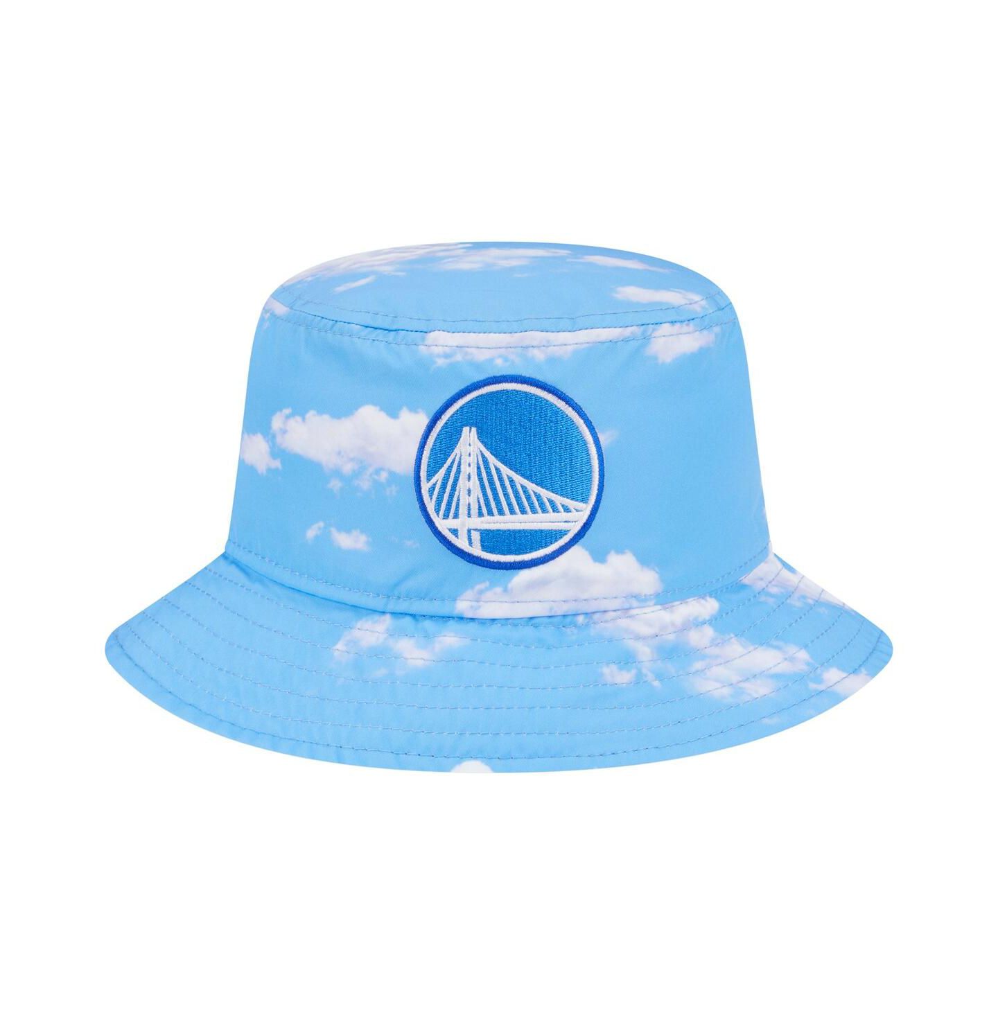 Мужская панама New Era Black/Light Blue Golden State Warriors Summer Sun and Storm Reversible Bucket Hat — фото 2
