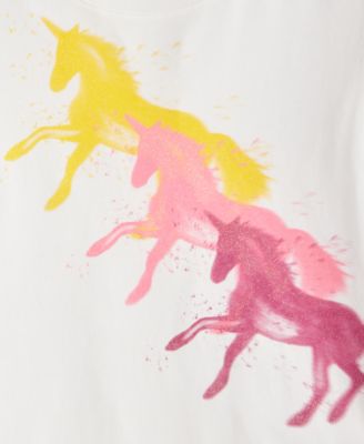 Girls' 5-20 Unicorn Long-Sleeve T-Shirt
