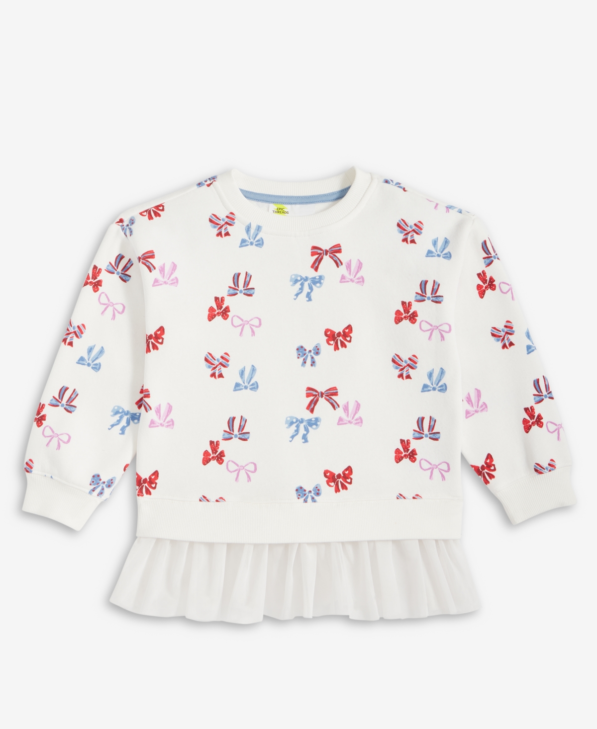Epic Threads Girls Toddler 2T-4T Crewneck Printed Sweatshirt, Macy's Exclusive