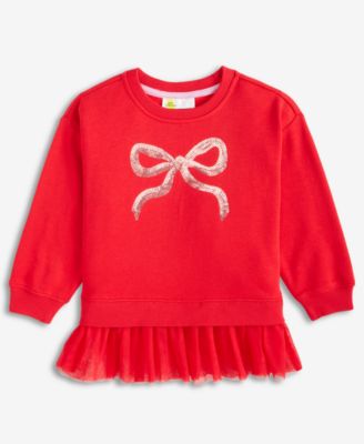 Epic Threads - Toddler Girls Sequined Bow Ruffled Top