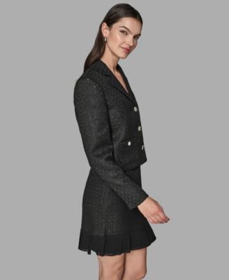 Women's Novelty Cropped Button Front Jacket