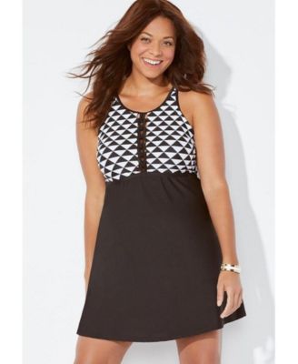 Women's Macrame High Neck Swimdress