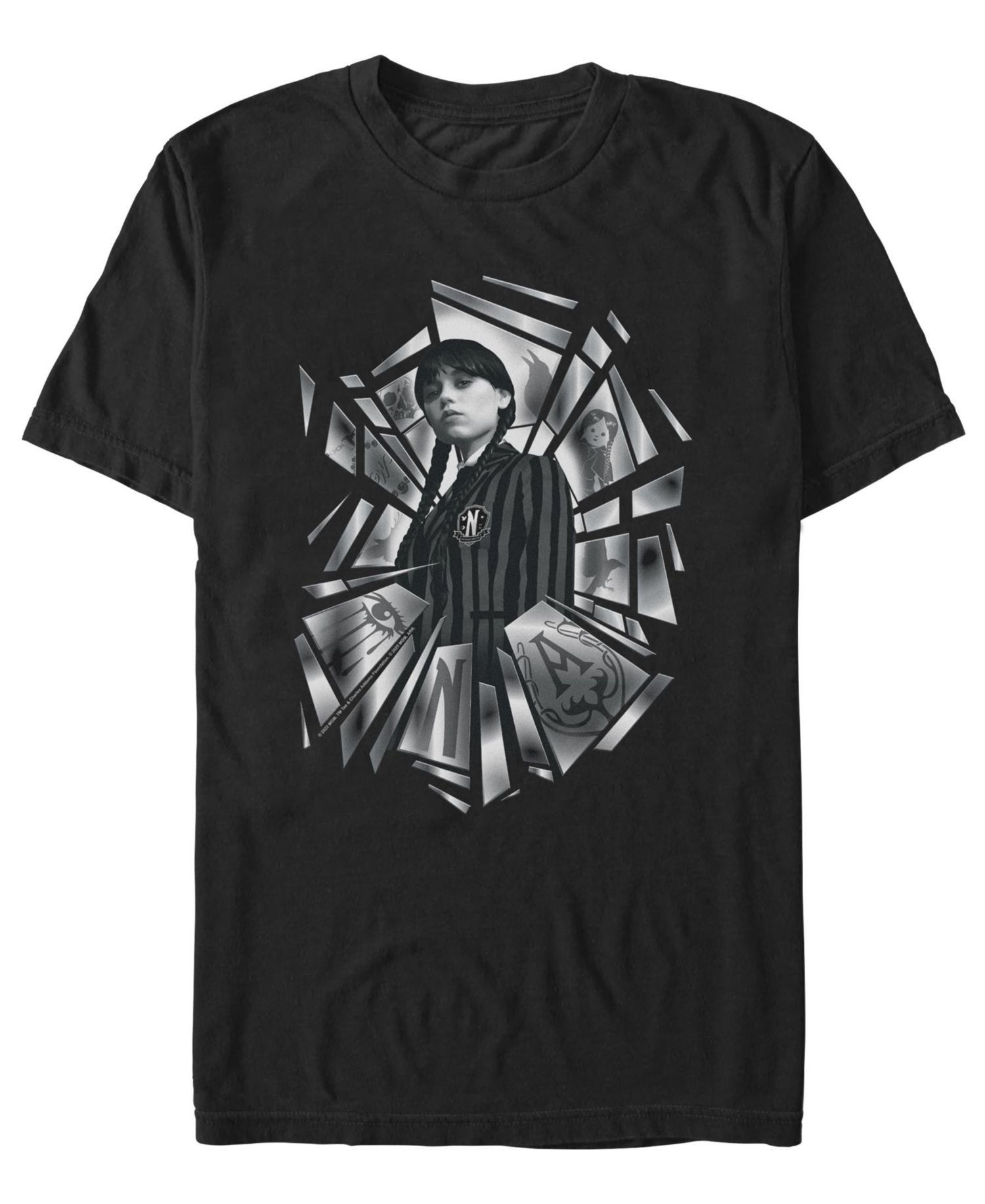Men's Wednesday Addams Broken Glass T-Shirt