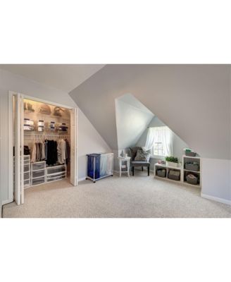 Plastic 3 Drawer Medium Storage Container Tower, Blue Drawers/White Frame