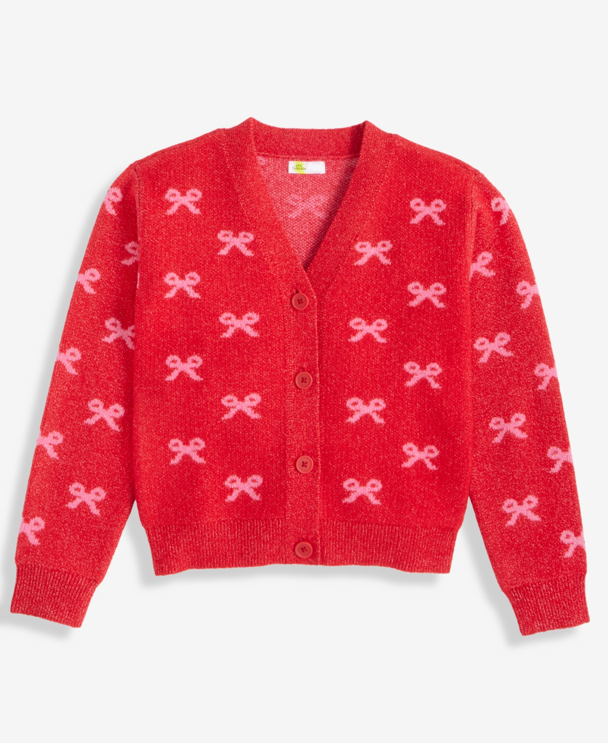 Epic Threads Girls 5-20 Bow Pattern Long-Sleeve Cardigan, Macy's Exclusive