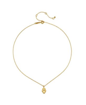 Protective Hand White Topaz Hamsa Necklace