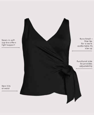 Women's Side Tie Tankini Top